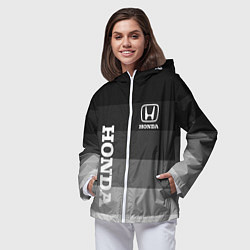 Ветровка с капюшоном женская Honda Хонда, цвет: 3D-белый — фото 2