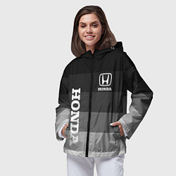 Ветровка с капюшоном женская Honda Хонда, цвет: 3D-черный — фото 2