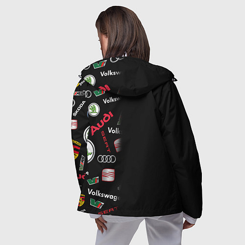 Женская ветровка Volkswagen Group Half Pattern / 3D-Белый – фото 4