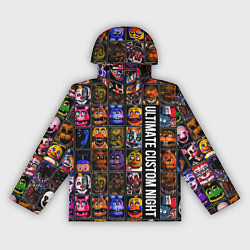 Ветровка с капюшоном женская Ultimate Custom Night FNAF, цвет: 3D-черный