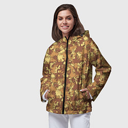 Ветровка с капюшоном женская Творческий камуфляж в военном стиле, цвет: 3D-черный — фото 2