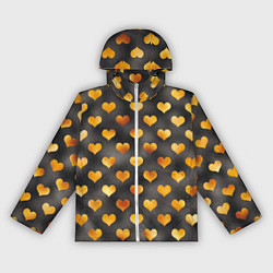 Женская ветровка Сердечки Gold and Black