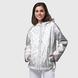 Ветровка с капюшоном женская Все! Еду в отпуск!, цвет: 3D-белый — фото 2