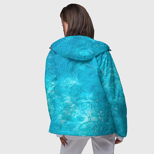 Женская ветровка Голубой океан Голубая вода / 3D-Черный – фото 4