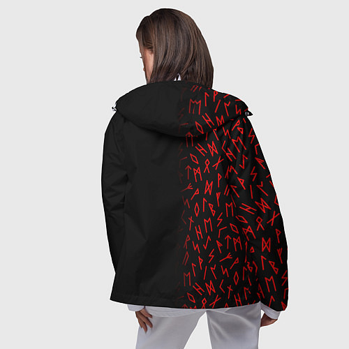 Женская ветровка Вегвизир Half runes pattern / 3D-Белый – фото 4