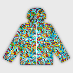 Ветровка с капюшоном женская Поп арт пузыри, цвет: 3D-белый