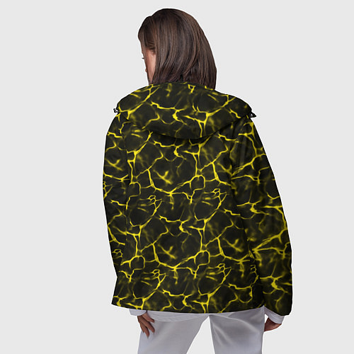 Женская ветровка Yellow Ripple Желтая Рябь / 3D-Черный – фото 4