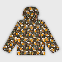 Ветровка с капюшоном женская Хмель и Пиво, цвет: 3D-черный