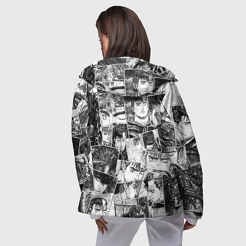 Женская ветровка Berserk pattern / 3D-Черный – фото 4