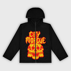 Ветровка с капюшоном женская ZillaKami x SosMula City Morgue Черепа, цвет: 3D-черный