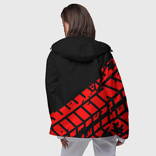 Женская ветровка SUZUKI следы шин / 3D-Черный – фото 4