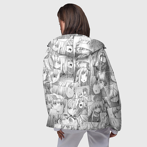 Женская ветровка Волчица и пряности pattern / 3D-Черный – фото 4