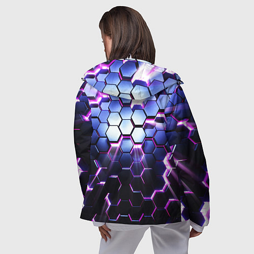 Женская ветровка Соты - 3d / 3D-Белый – фото 4