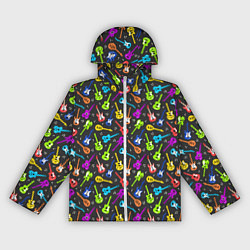 Женская ветровка Разноцветные Гитары