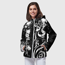 Ветровка с капюшоном женская ТОКИЙСКИЕ МСТИТЕЛИ - БРЫЗГИ КРАСКИ, цвет: 3D-белый — фото 2