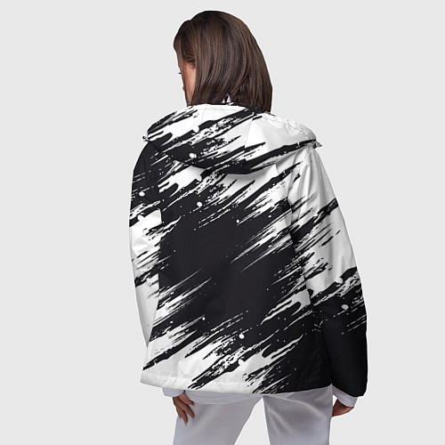Женская ветровка БЕЛАЯ КРАСКА БРЫЗГИ / 3D-Белый – фото 4