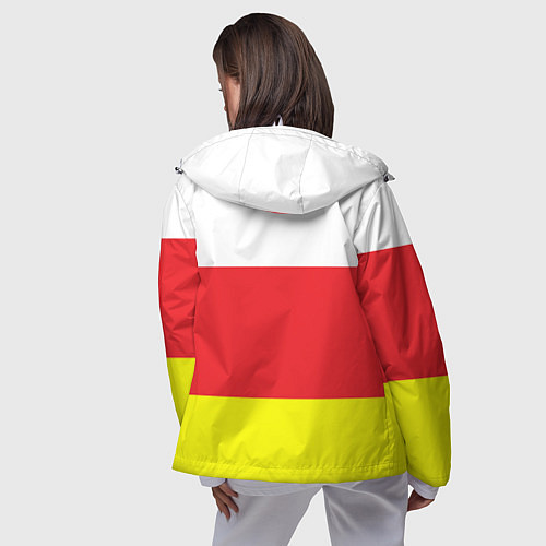 Женская ветровка СЕВЕРНАЯ ОСЕТИЯ РЕСПУБЛИКА / 3D-Белый – фото 4