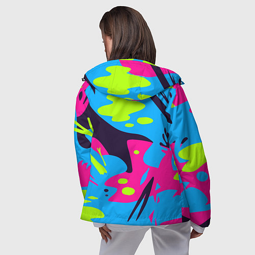 Женская ветровка Color abstract pattern Summer / 3D-Черный – фото 4