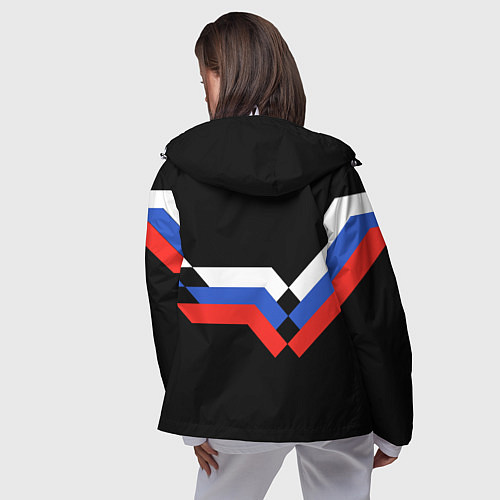 Женская ветровка РОССИЯ ТРИКОЛОР ЛИНИИ / 3D-Белый – фото 4