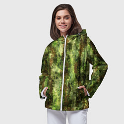 Ветровка с капюшоном женская Пиксельный камуфляж Шерхан Лес, цвет: 3D-белый — фото 2