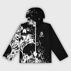 Ветровка с капюшоном женская Sabaton - сабатон черепа, цвет: 3D-белый
