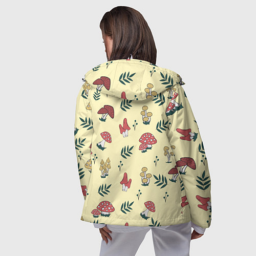 Женская ветровка Mushroom, грибы- грибочки / 3D-Белый – фото 4