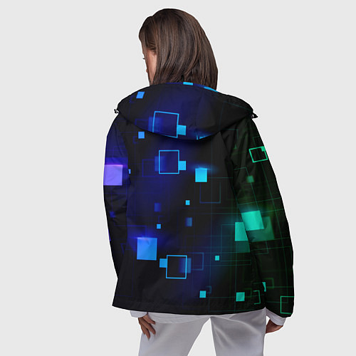 Женская ветровка ROBLOX неоновые кубики / 3D-Черный – фото 4