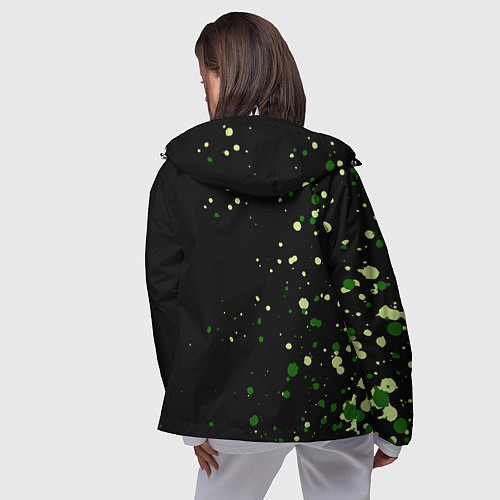 Женская ветровка Авокадо avocado брызги / 3D-Белый – фото 4