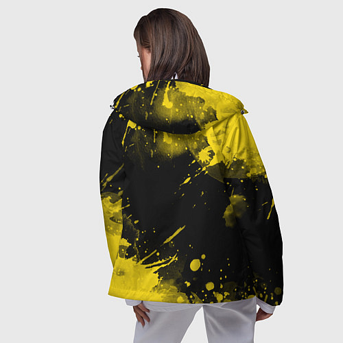 Женская ветровка СУБАРУ - SUBARU Желтые пятна / 3D-Белый – фото 4