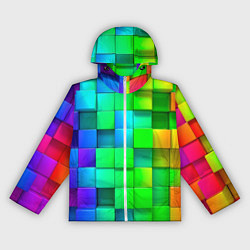Женская ветровка РАЗНОЦВЕТНЫЕ КУБИКИ MULTICOLORED CUBES