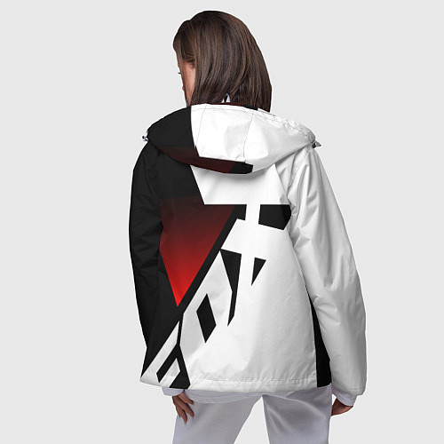 Женская ветровка FOX RACING - ФОКС ЧЕРНЫЙ И БЕЛЫЙ / 3D-Белый – фото 4