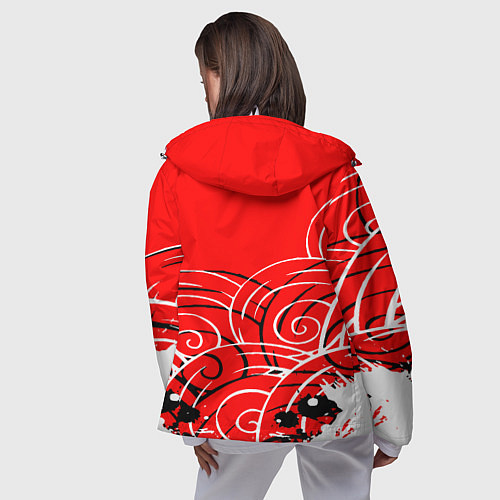 Женская ветровка Чёрный клевер black clover Краски / 3D-Белый – фото 4