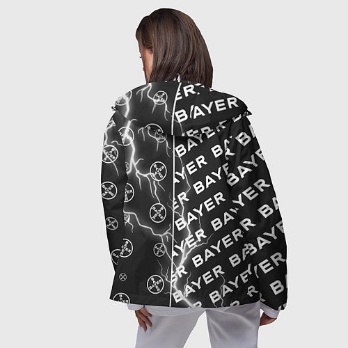 Женская ветровка BAYER - Молнии Паттерны / 3D-Белый – фото 4