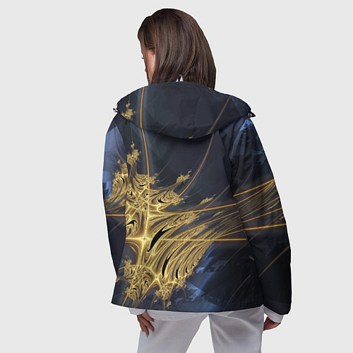 Женская ветровка Фрактальная футуристическая композиция Абстракция / 3D-Белый – фото 4