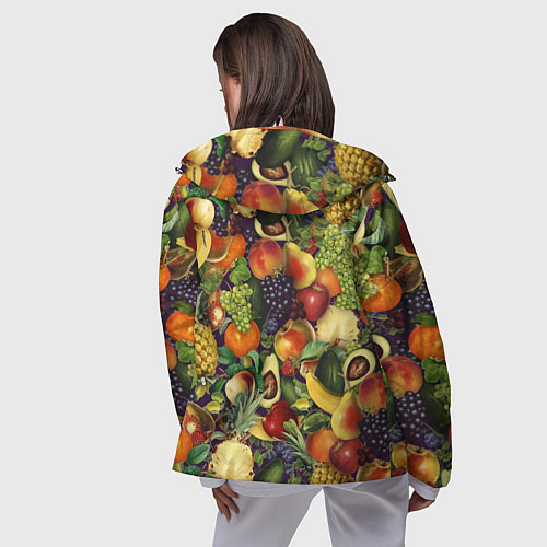 Женская ветровка Вкусные Летние Фрукты / 3D-Белый – фото 4