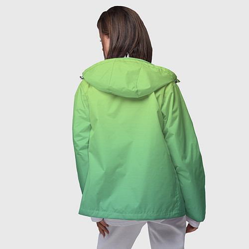 Женская ветровка Shades of Green GRADIENT / 3D-Белый – фото 4