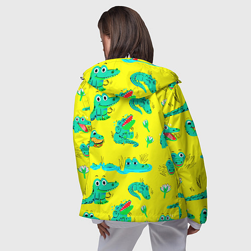 Женская ветровка GREEN CROCODILES / 3D-Белый – фото 4