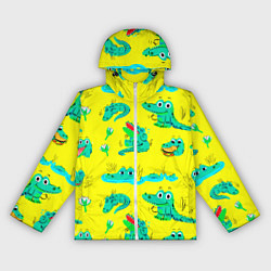 Ветровка с капюшоном женская GREEN CROCODILES, цвет: 3D-белый