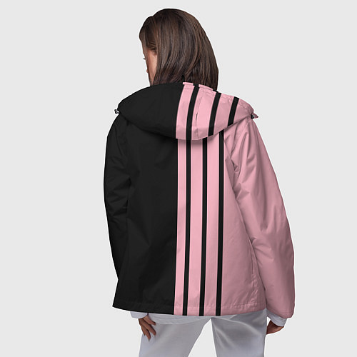 Женская ветровка BLACKPINK HALF BLACK-PINK MINI LOGO / 3D-Черный – фото 4