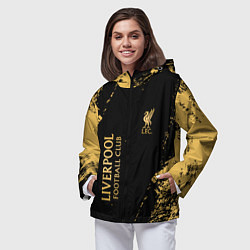 Ветровка с капюшоном женская Liverpool гранж, цвет: 3D-черный — фото 2