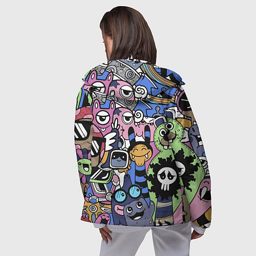 Женская ветровка Милые и веселые монстры / 3D-Белый – фото 4