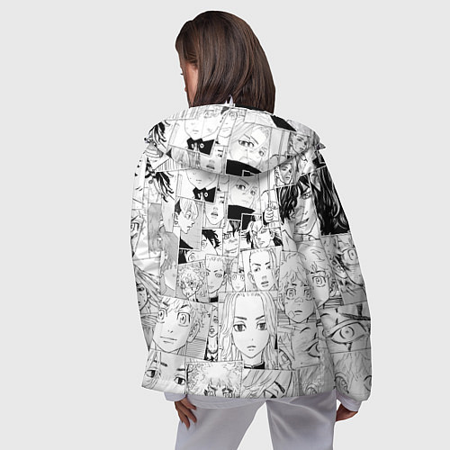 Женская ветровка Tokyo Revengers паттерн / 3D-Белый – фото 4
