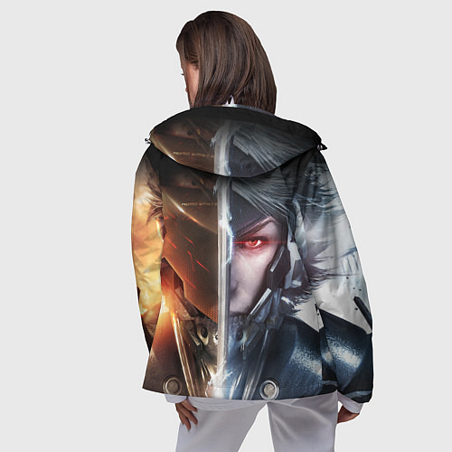 Женская ветровка METAL GEAR RISING САМУРАЙ / 3D-Белый – фото 4