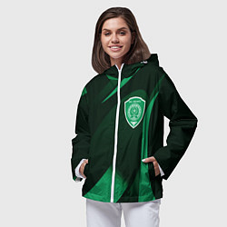 Ветровка с капюшоном женская Футбольный клуб АХМАТ ЧЕЧНЯ, цвет: 3D-белый — фото 2