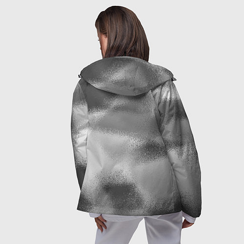 Женская ветровка В серых тонах абстрактный узор gray abstract patte / 3D-Черный – фото 4