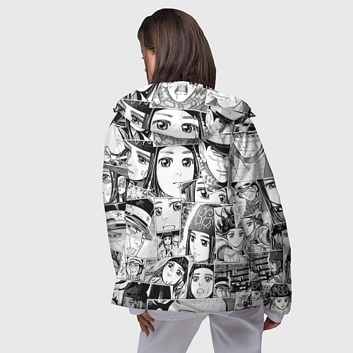 Женская ветровка Золотое божество паттерн / 3D-Черный – фото 4