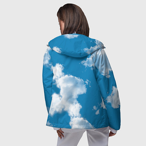 Женская ветровка Небо в облаках / 3D-Белый – фото 4