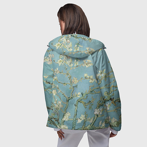 Женская ветровка Ван Гог Селфи - Арт Портрет / 3D-Белый – фото 4
