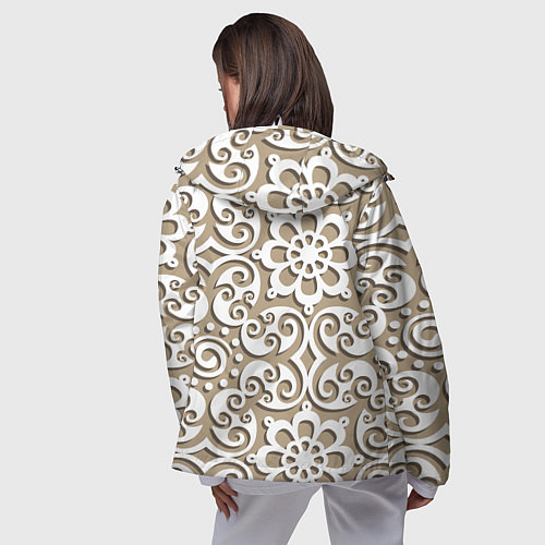 Женская ветровка Цветочный кружевной орнамент / 3D-Белый – фото 4