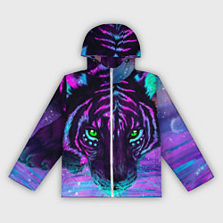 Женская ветровка Светящийся неоновый тигр
